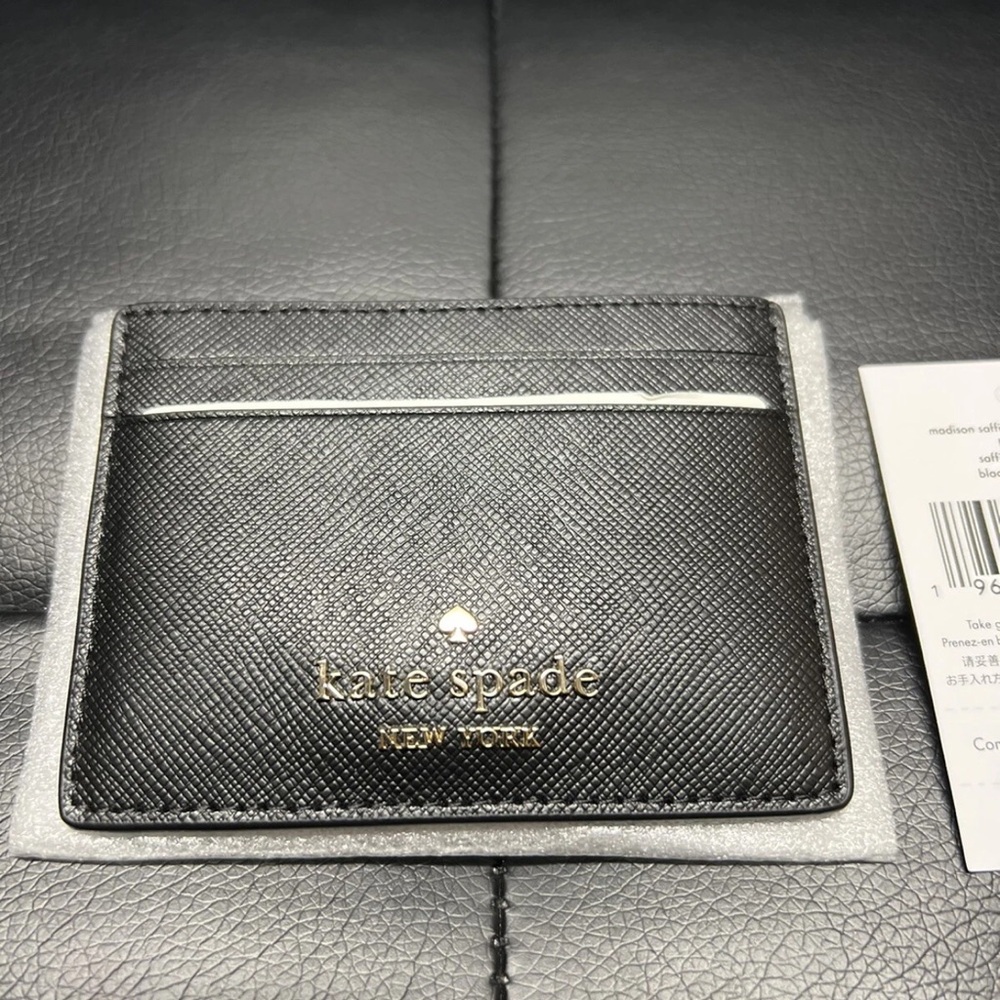 NWT Kate Spade Black Card Holder